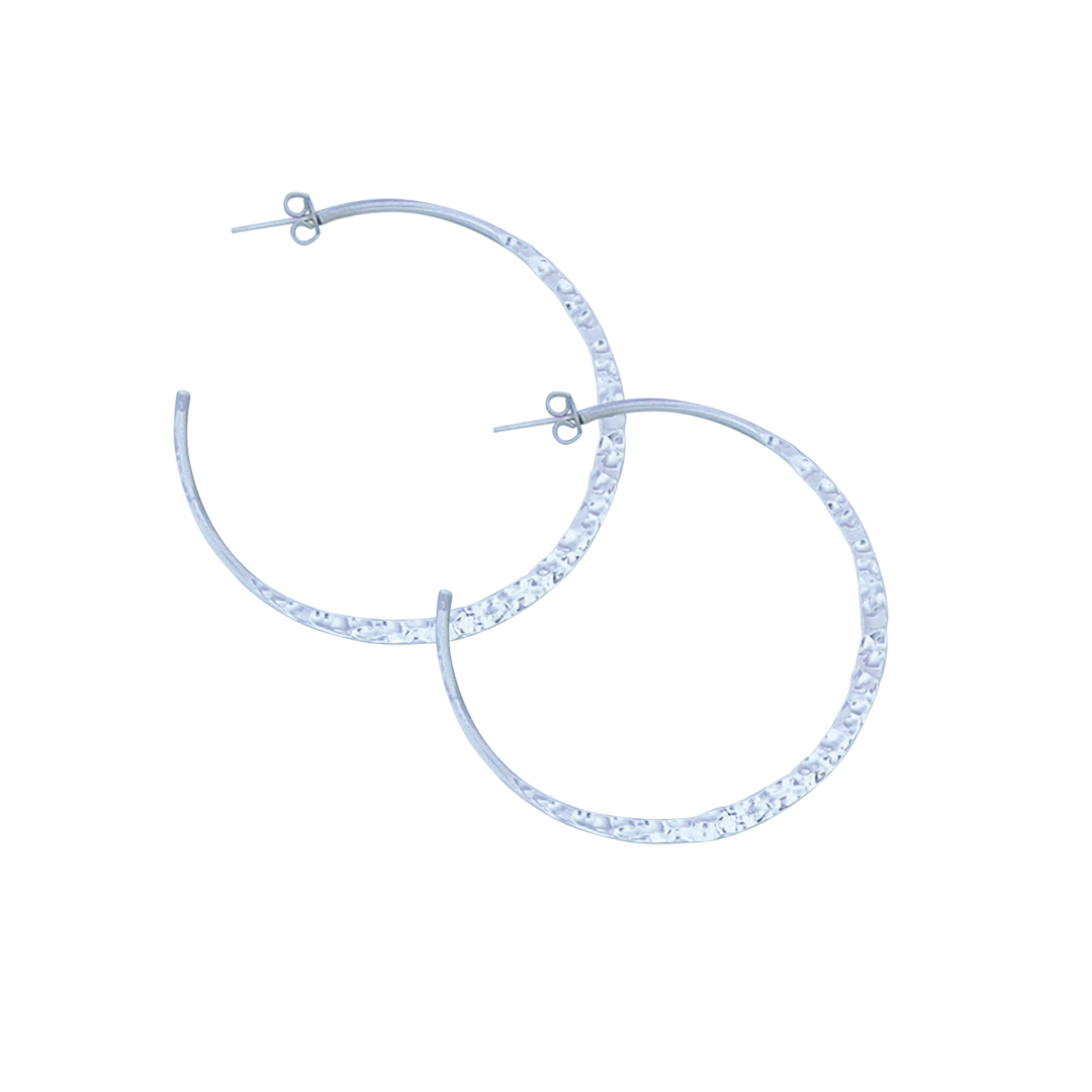 22439hoop post hammered med