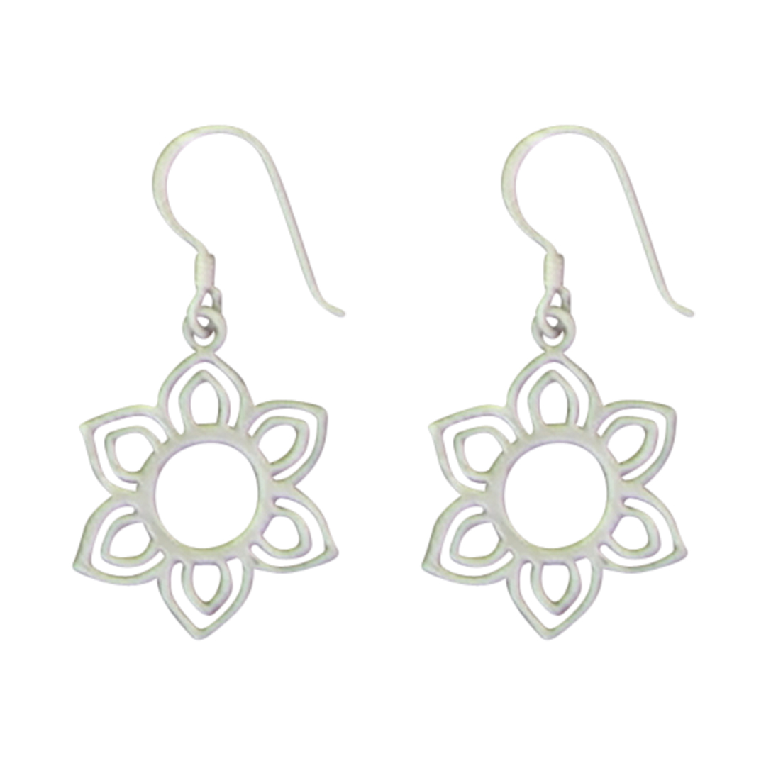 23094earring 6 petal flower