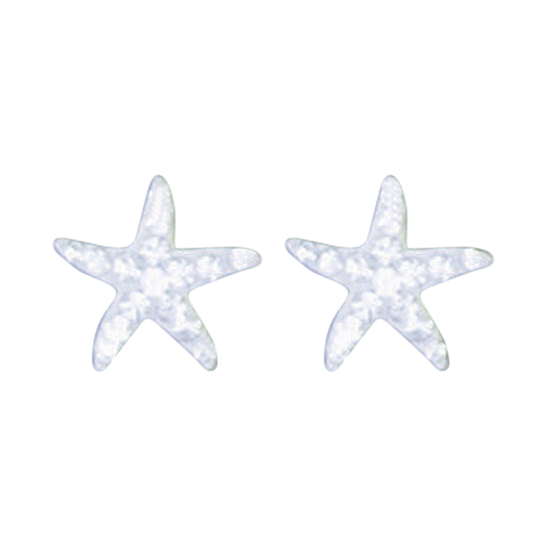 23219stud clear crystal starfish