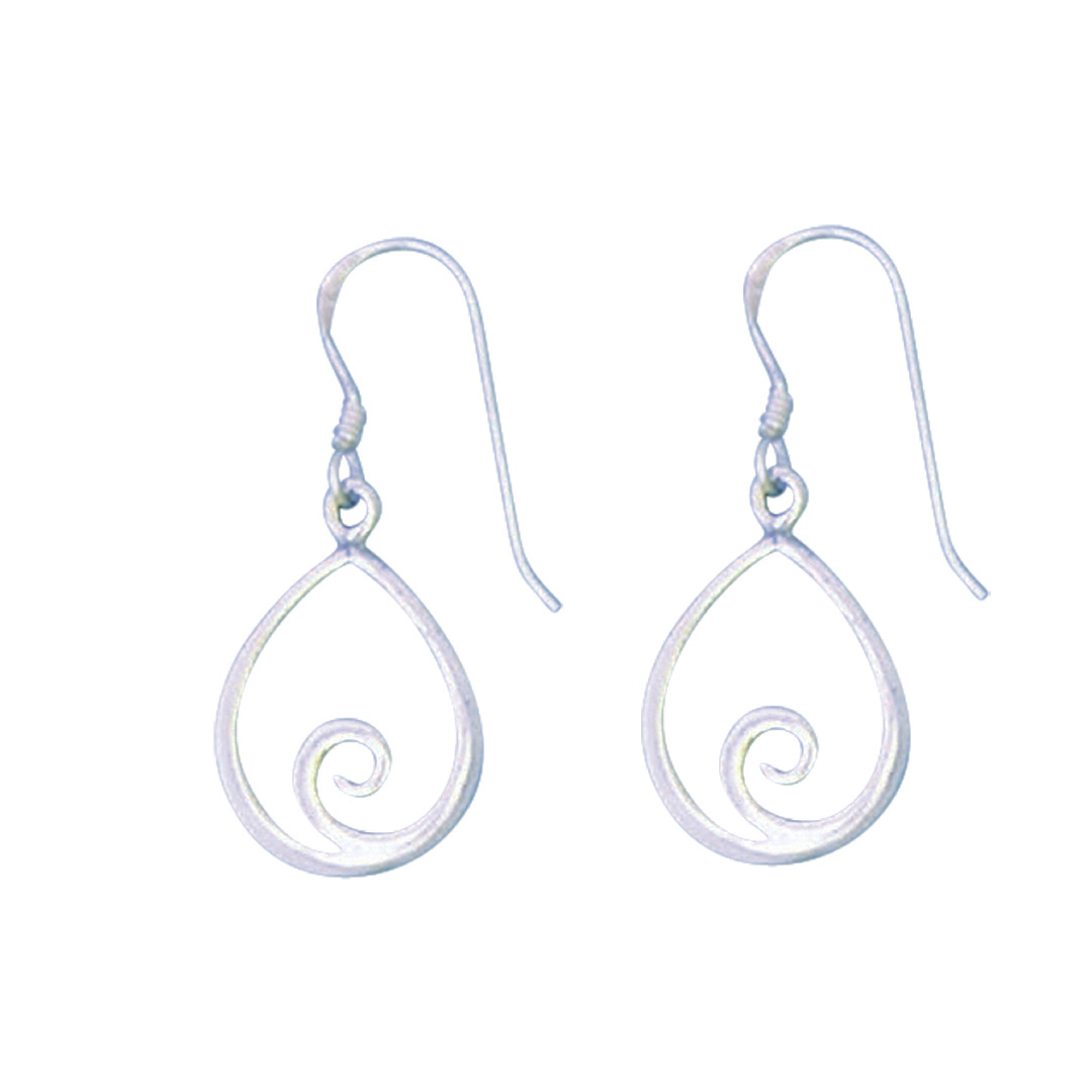 23312earring teardrop w/swirl