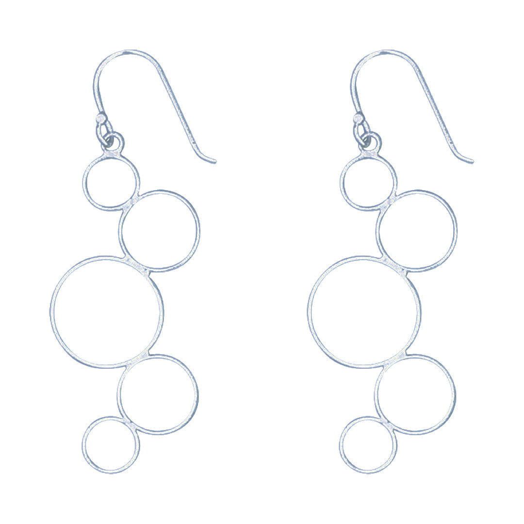 23417earring 5 falling bubbles