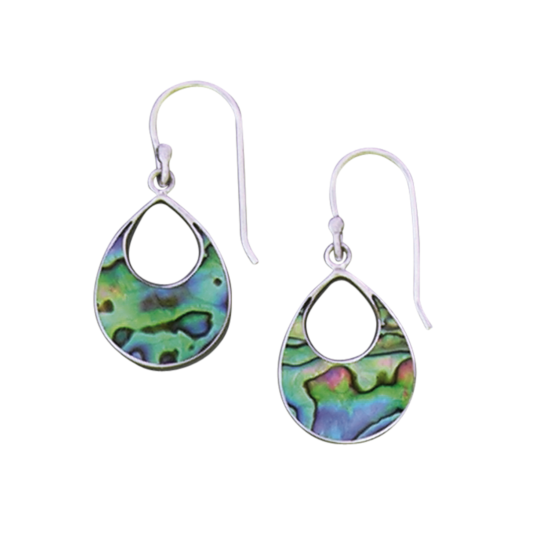 23899earring Abalone teardrop