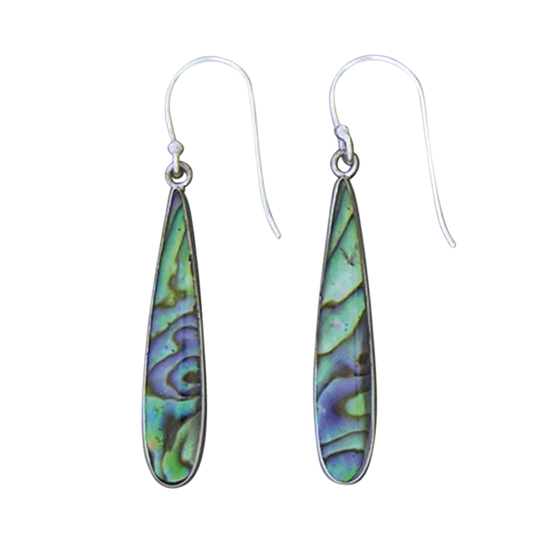 24008earring Abalone long drop