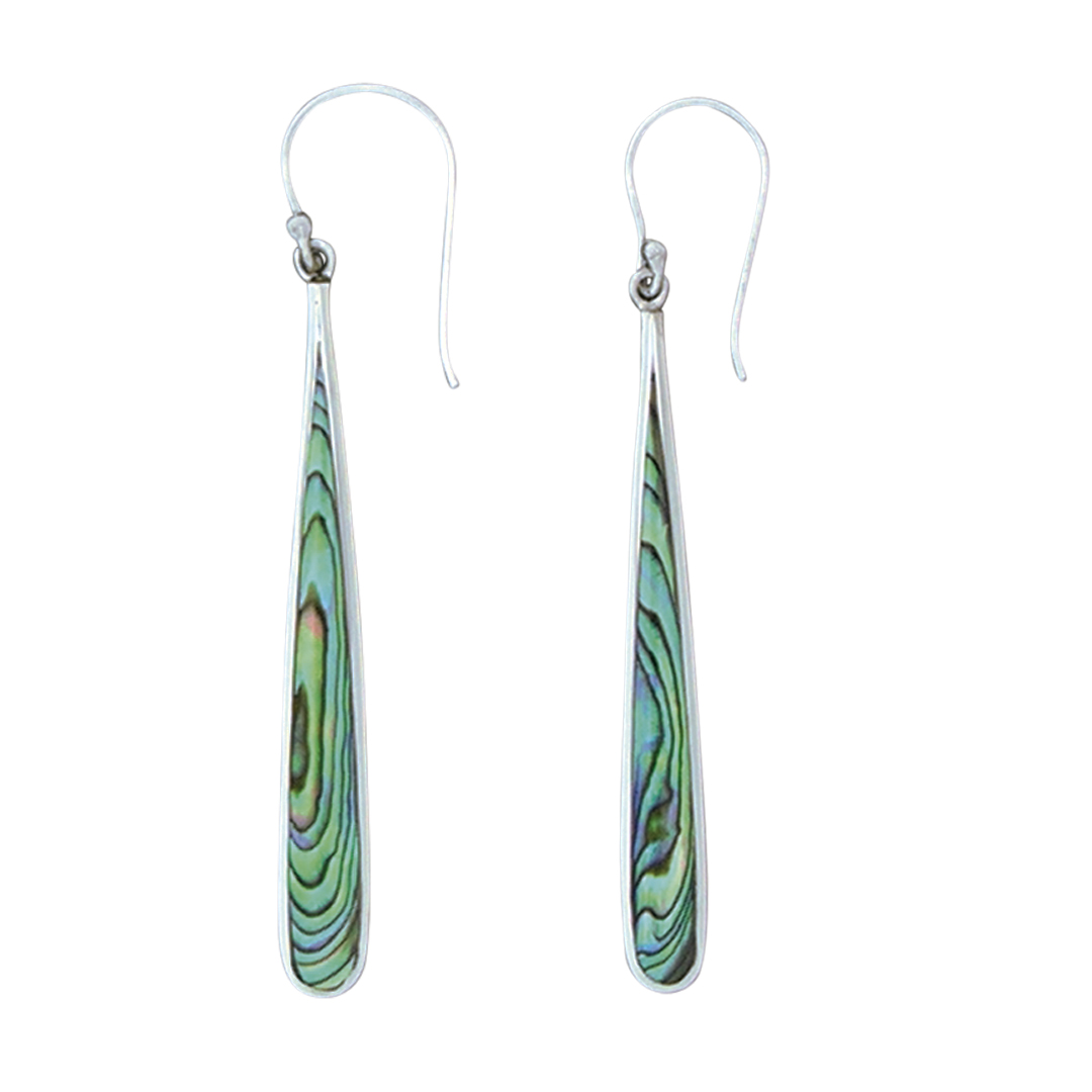 24027earring Abalone long drop