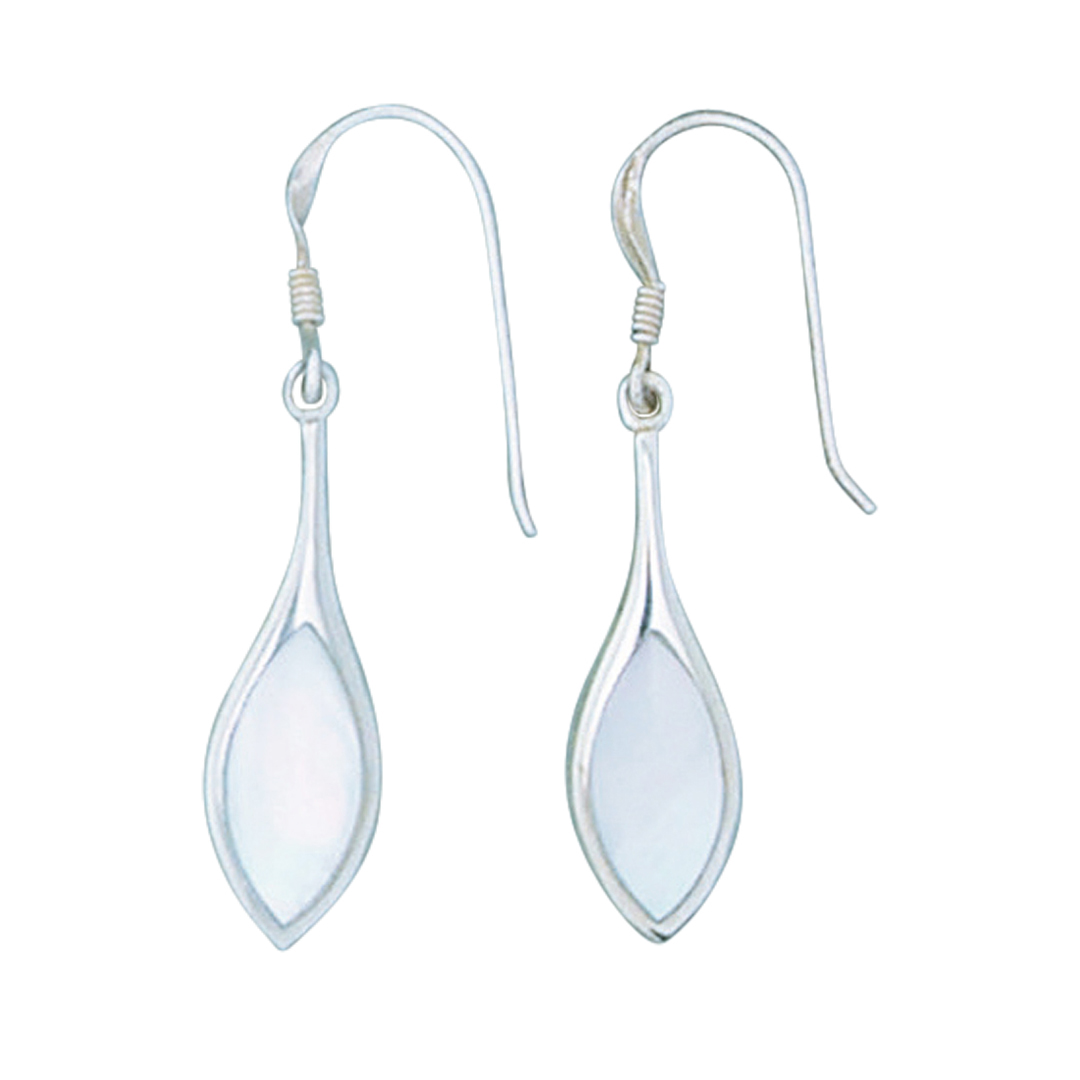 24036earring MOP paddle shape