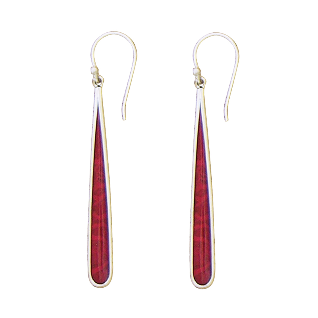 24127earring Coral long drop