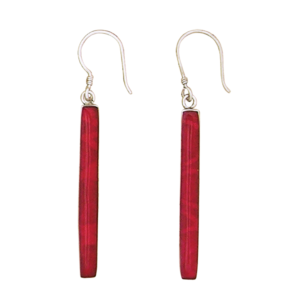24207earring Coral long stick