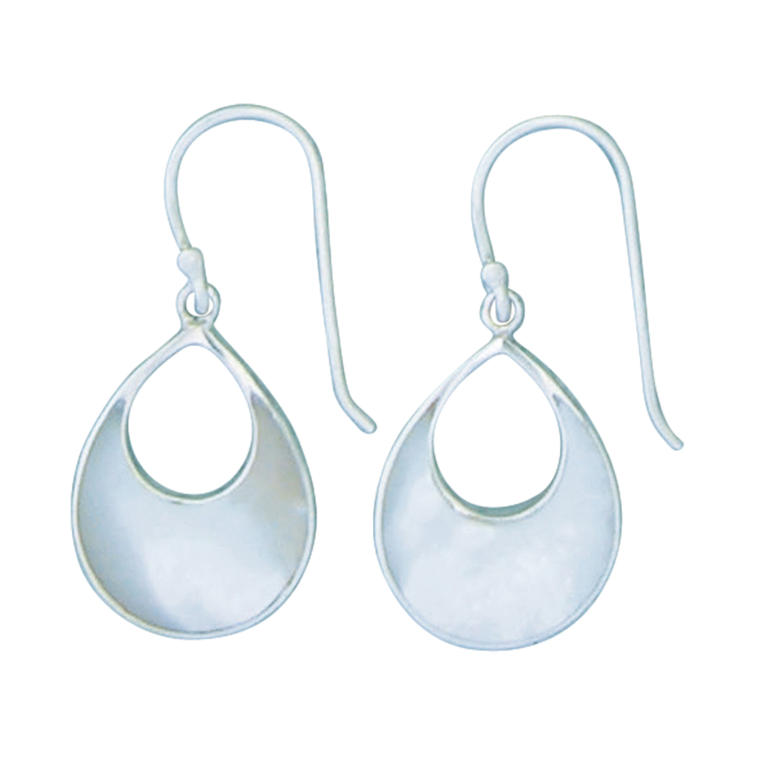 25447earring MOP teardrop