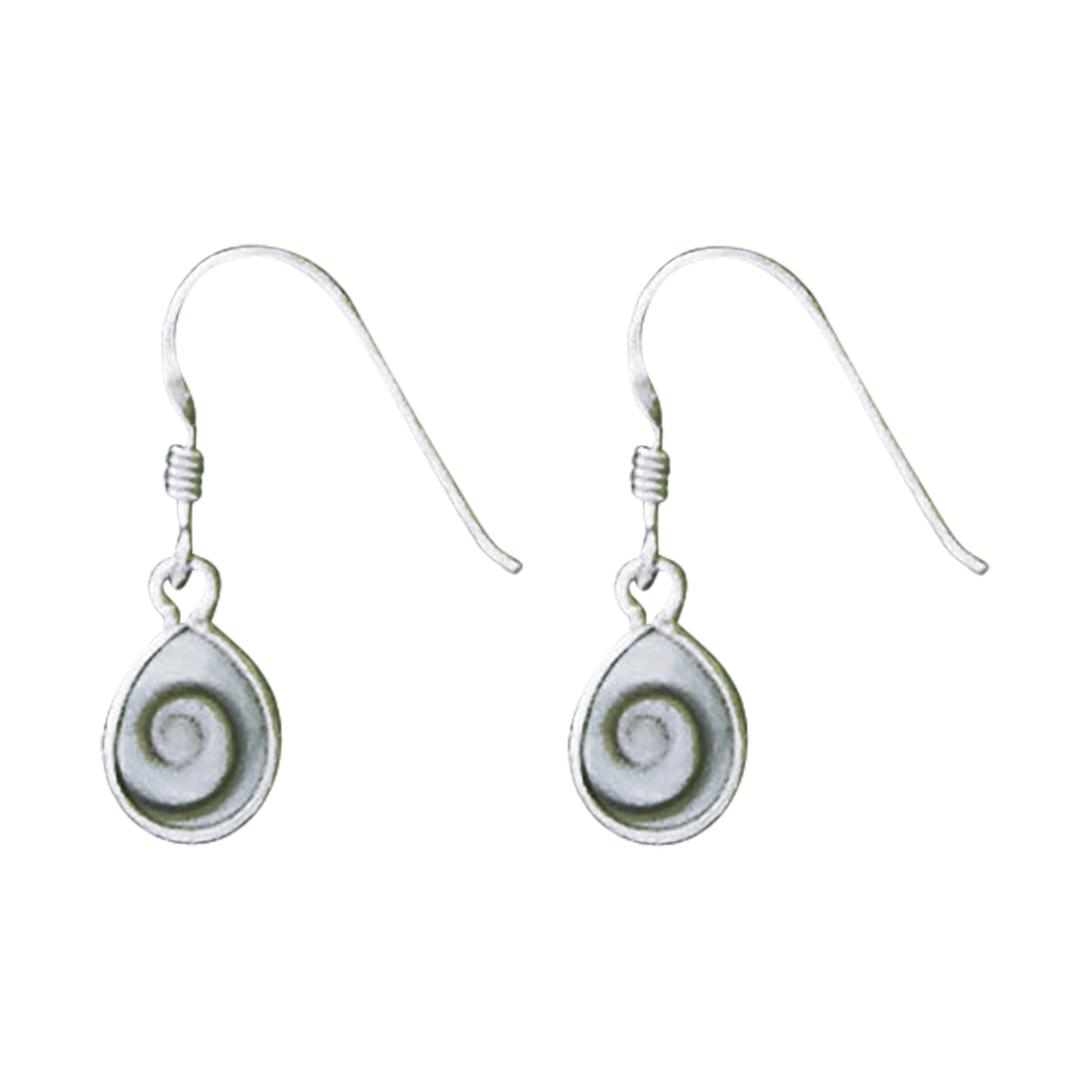 25602earring Shiva shell teardrop