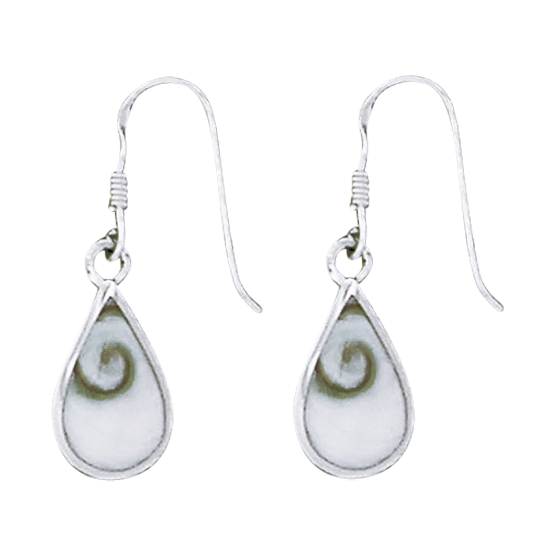 25604earring Shiva shell teardrop