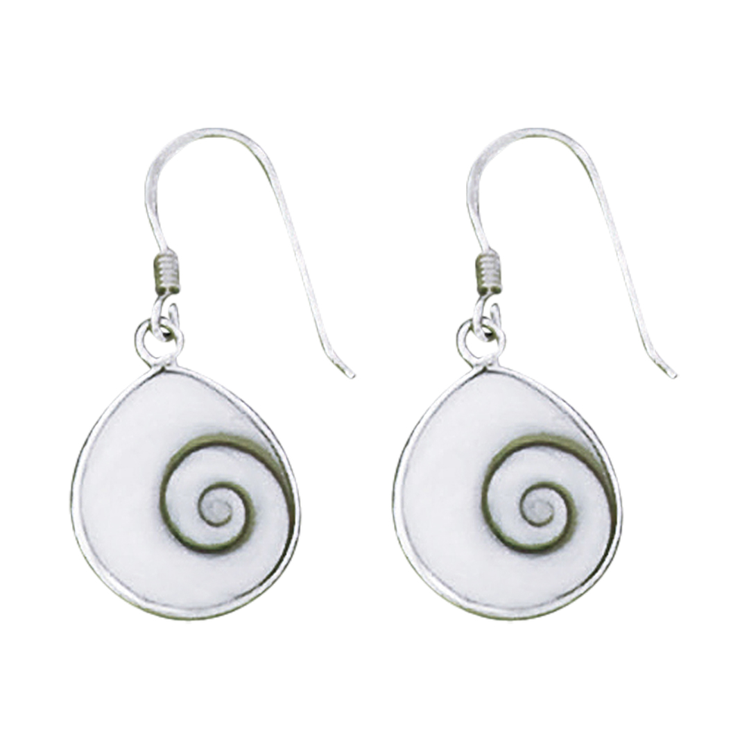 25619earring Shiva shell teardrop