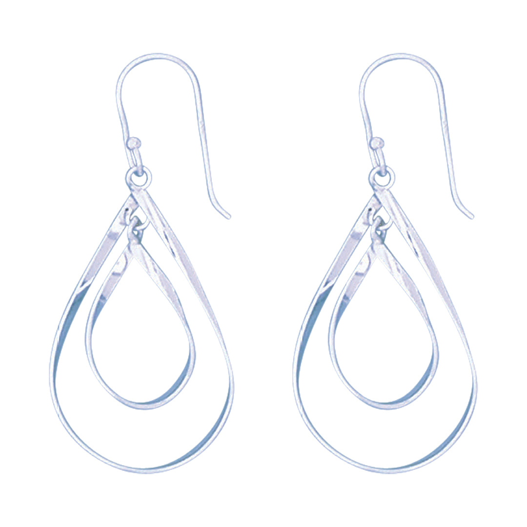26265earring double twist teardrop