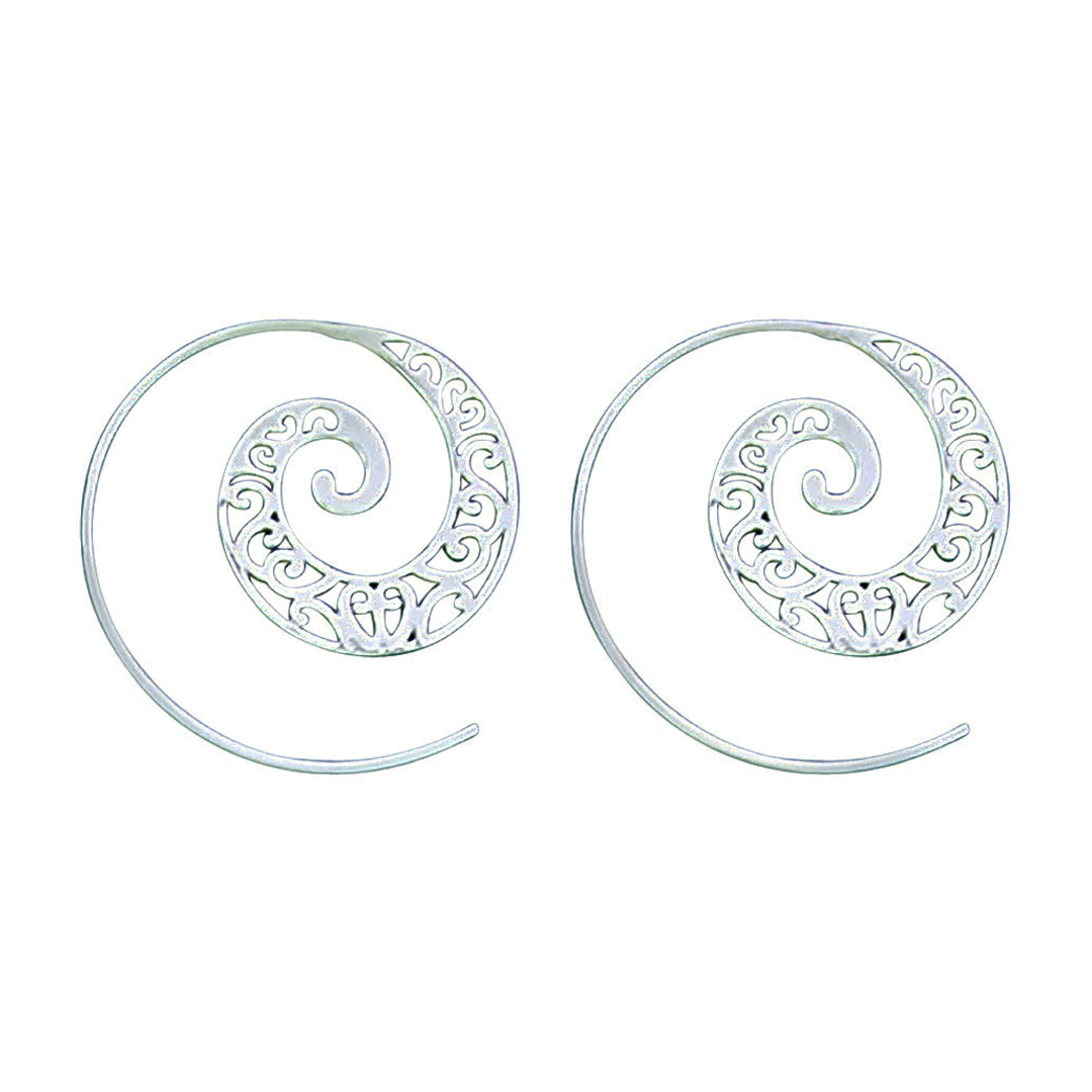 26555earring organic pattern of lines tribal design