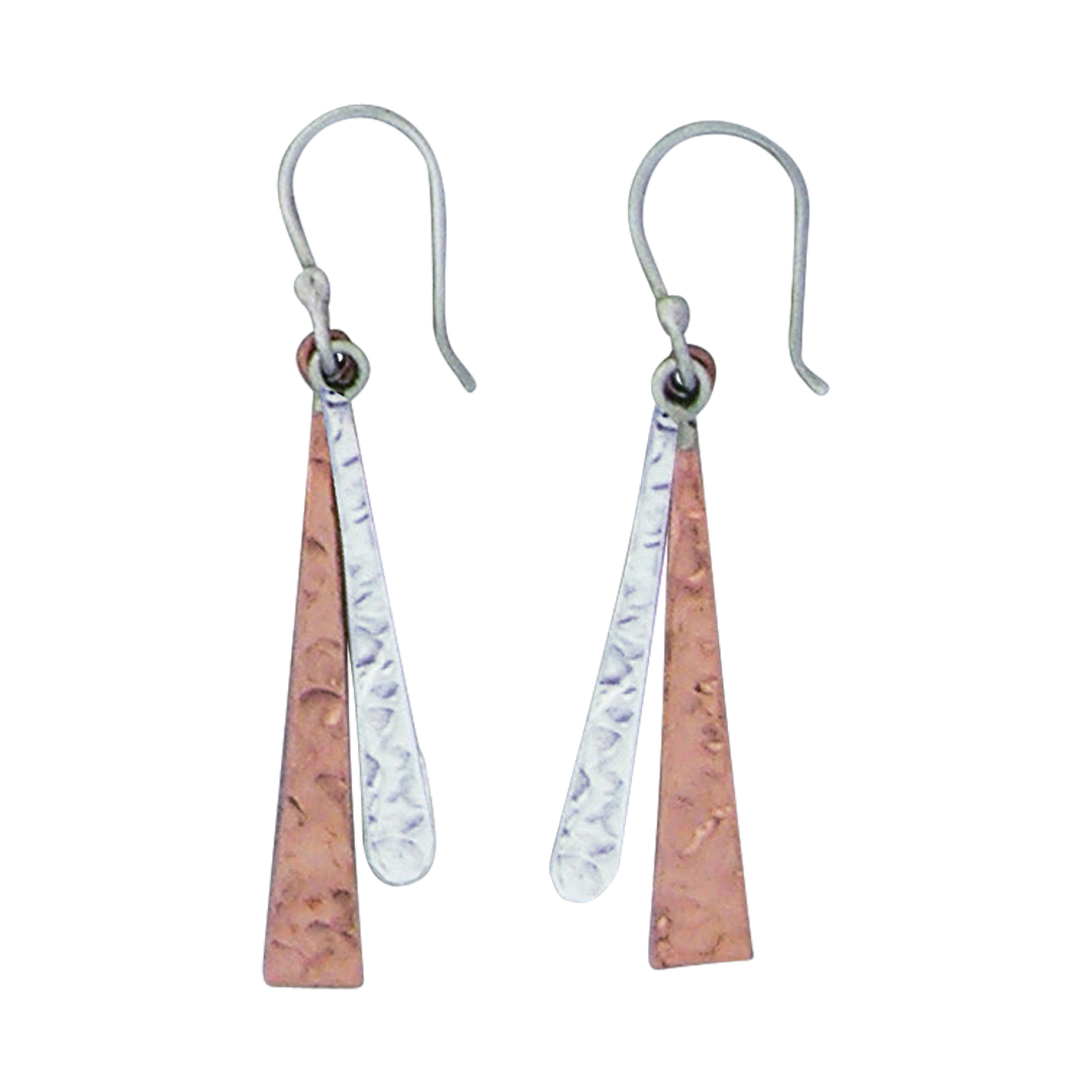 27238earring Silver & Copper petals