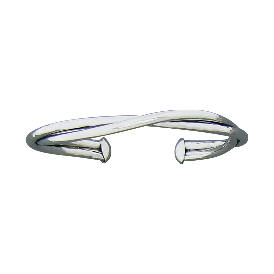 43466cuff twisted tubes hammered/plain