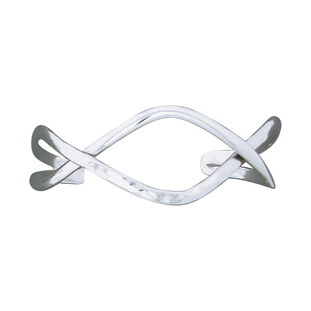 43480cuff 2 branches double cross w/1 hammered