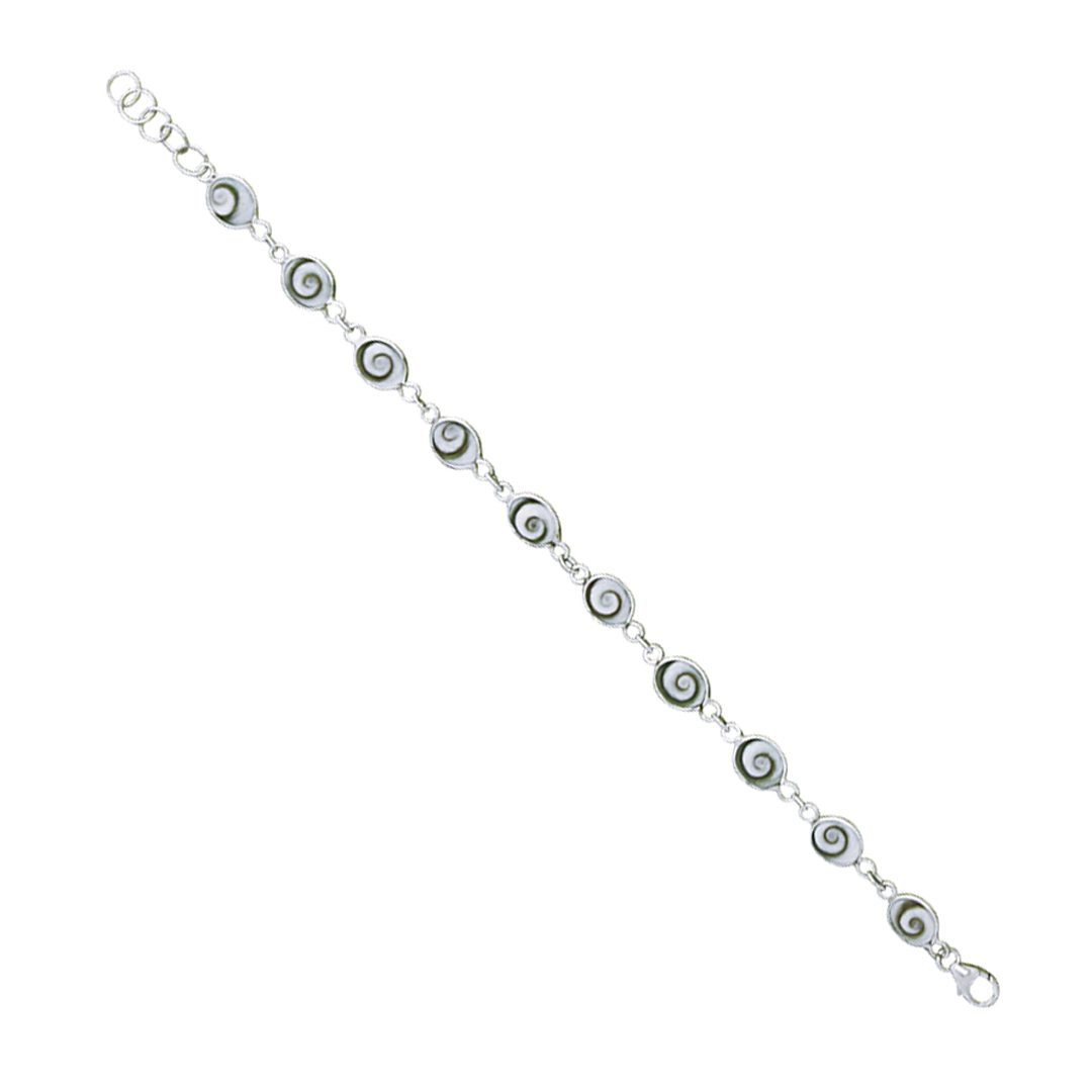 45605-7bracelet Shiva shell oval links