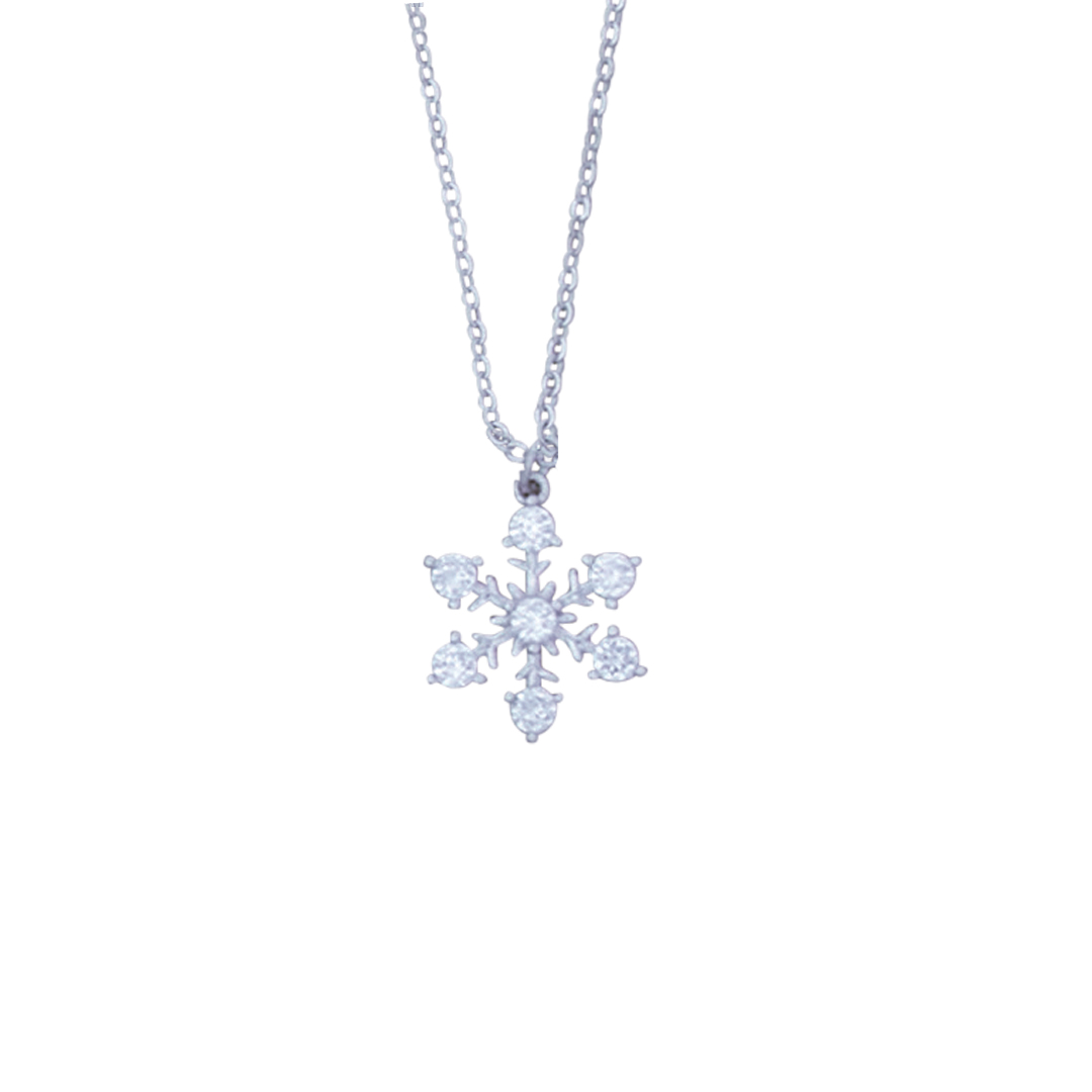 57143necklace CZ snlowflake
