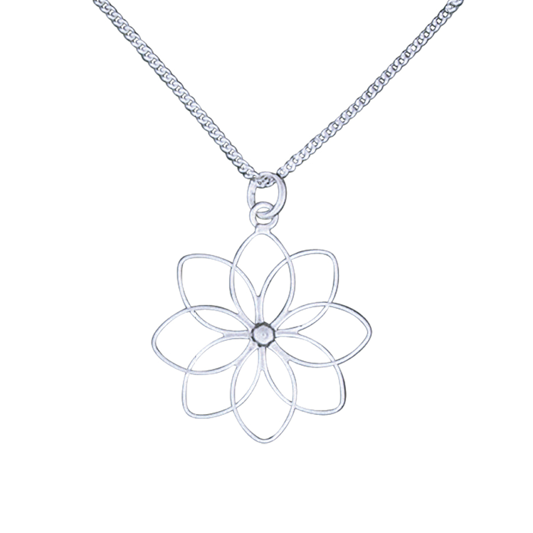 63450pendant 8 petal flower
