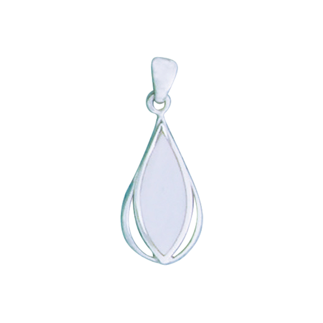 64035pendant MOP marquise in teardrop outline