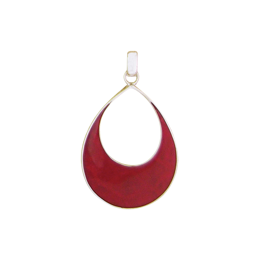 64181pendant Coral teardrop large