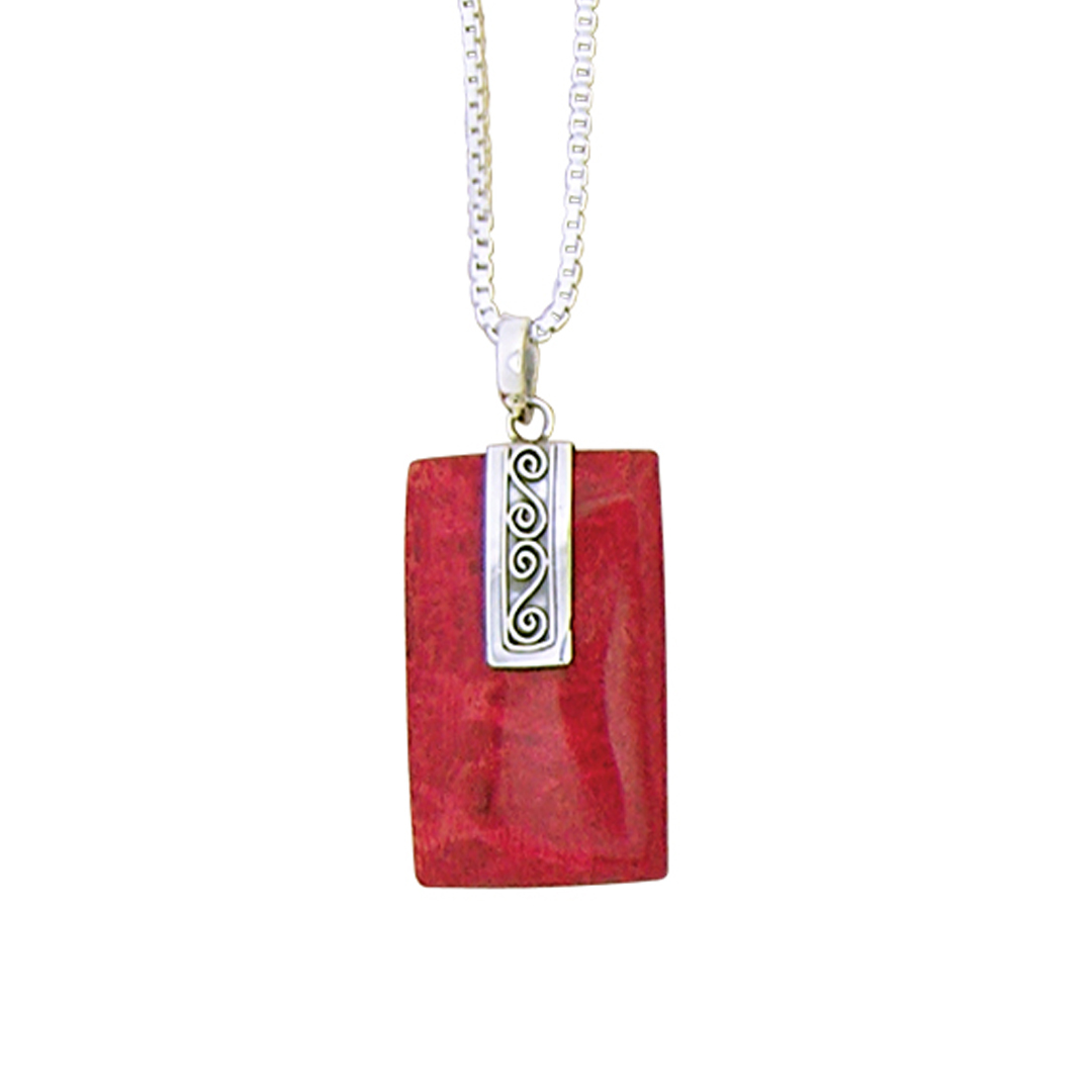 64196pendant Coral w/spiral design