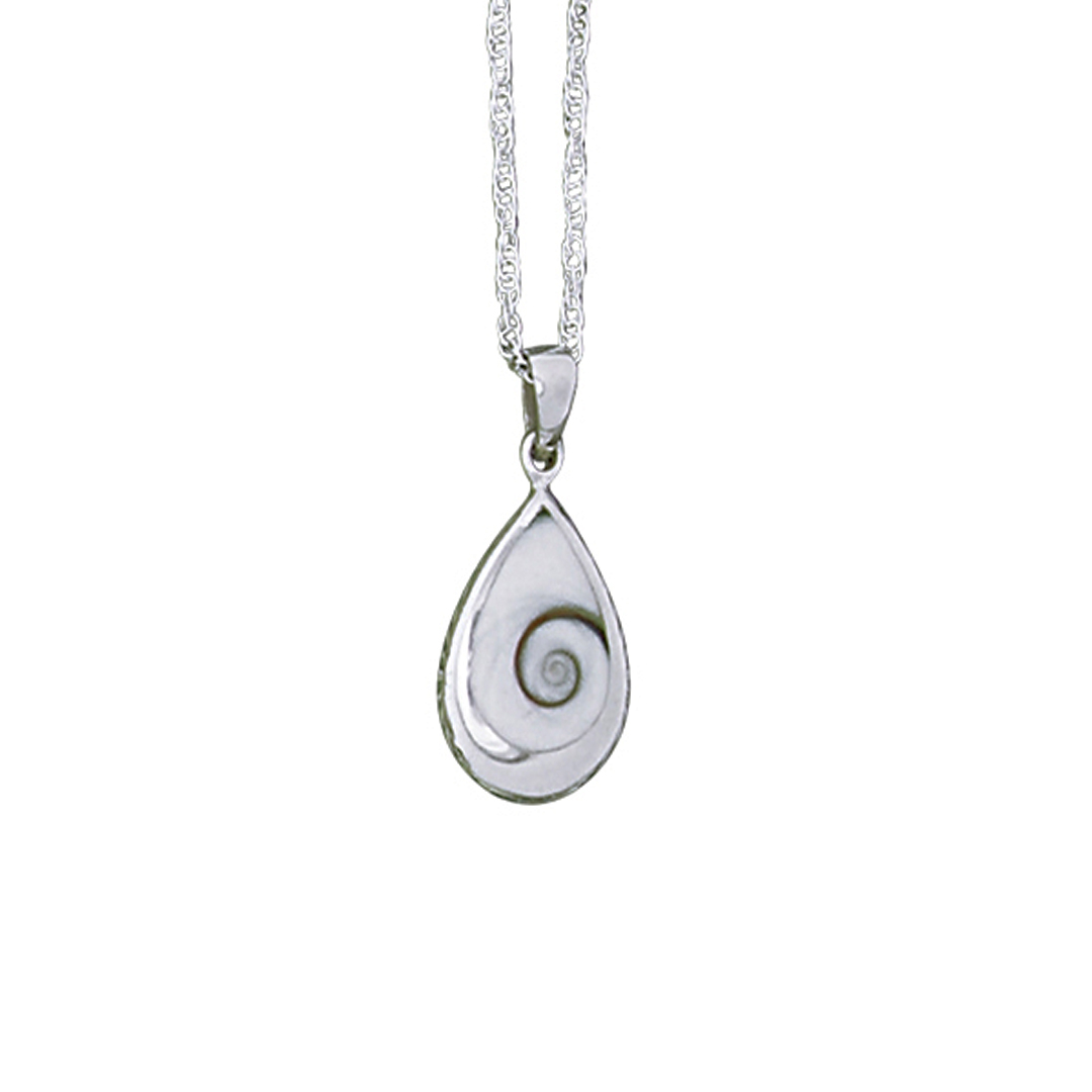 65602pendant Shiva shell teardrop
