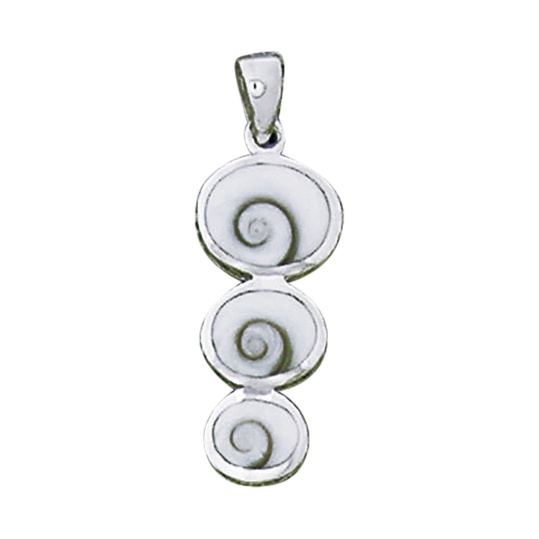 65619pendant Shiva shell 3 ovals