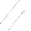 C2696-9anklet w/Silver beads 9" + 1" heart ext.