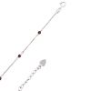 C2697-9anklet w/Garnet beads 9" + ext.