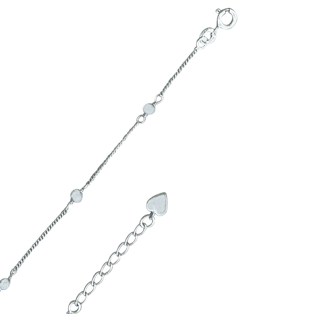 C2700-9anklet w/Pearl beads 9" + ext.