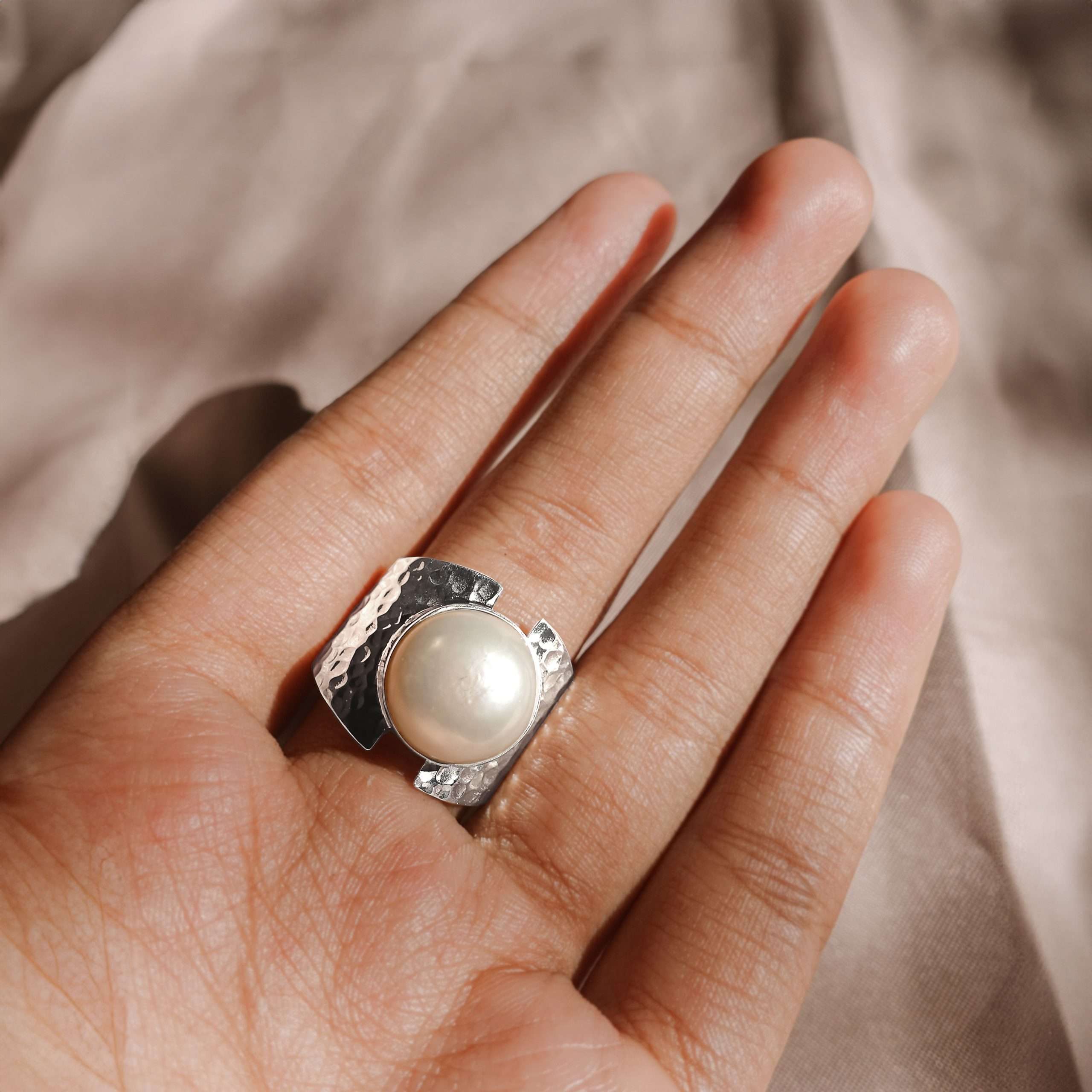 11327<br>ring Freshwater Pearl tapered - Image 2