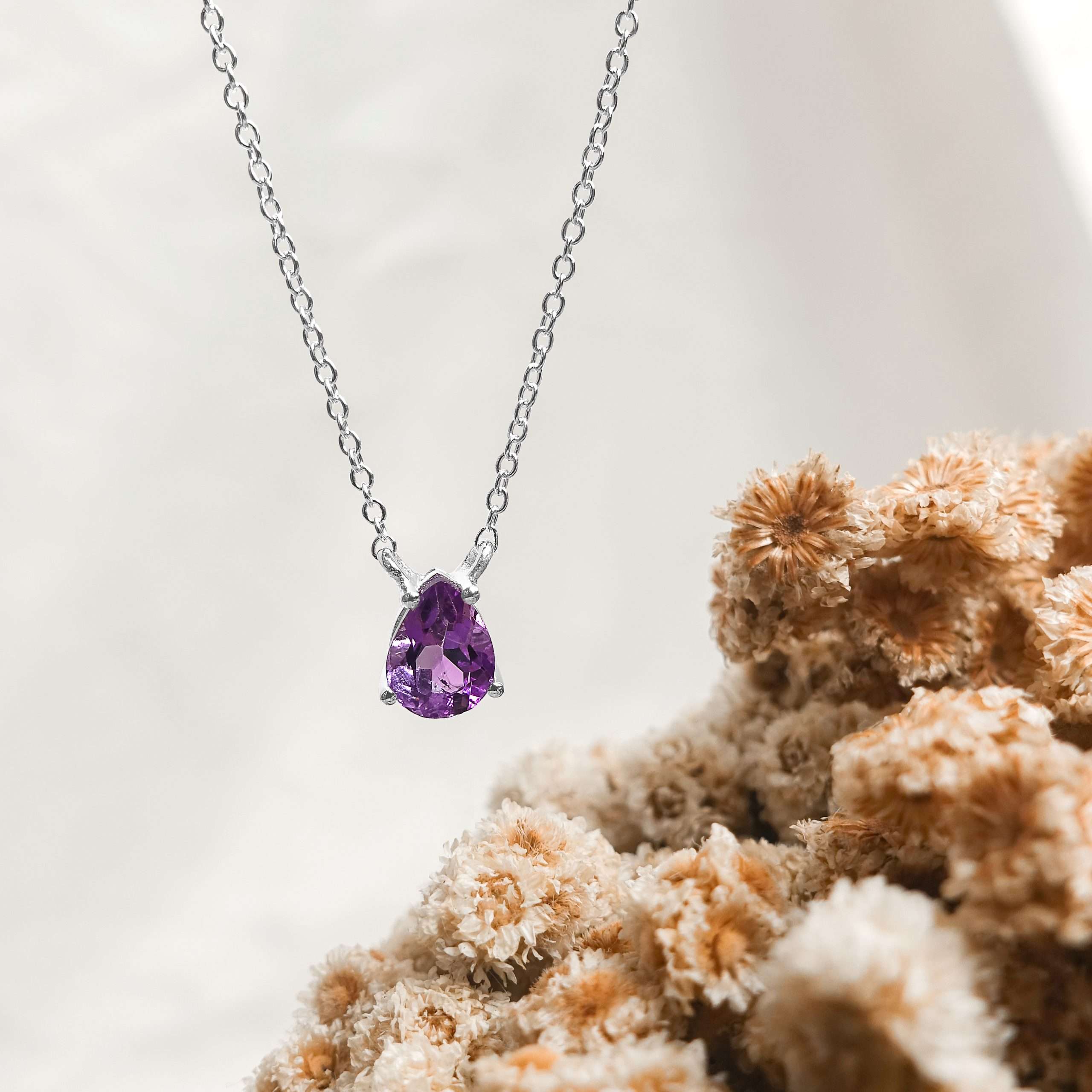 50150<br>necklace 6x8mm teardrop - Image 2
