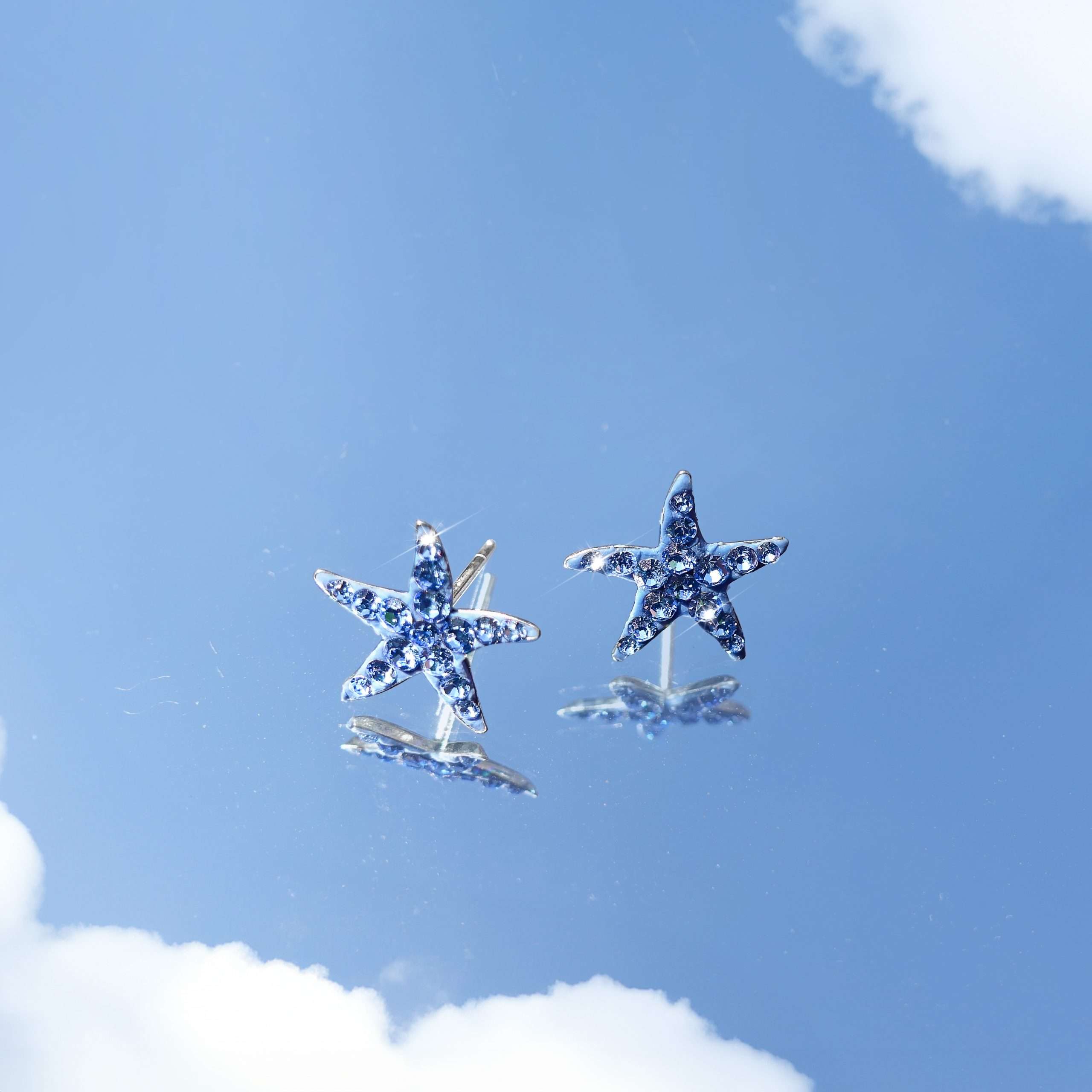 23218<br>stud blue crystal starfish - Image 3