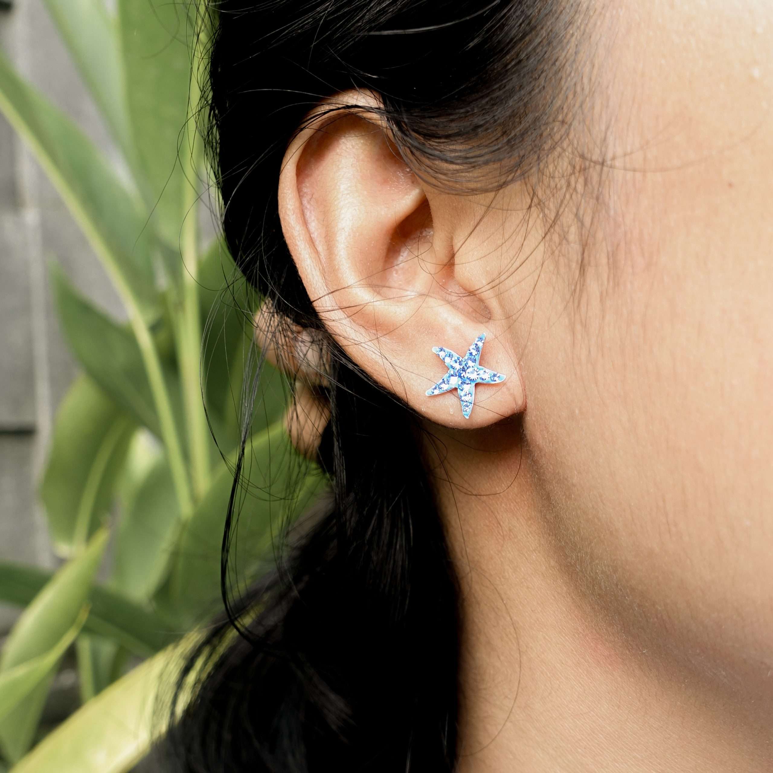 23218<br>stud blue crystal starfish - Image 2