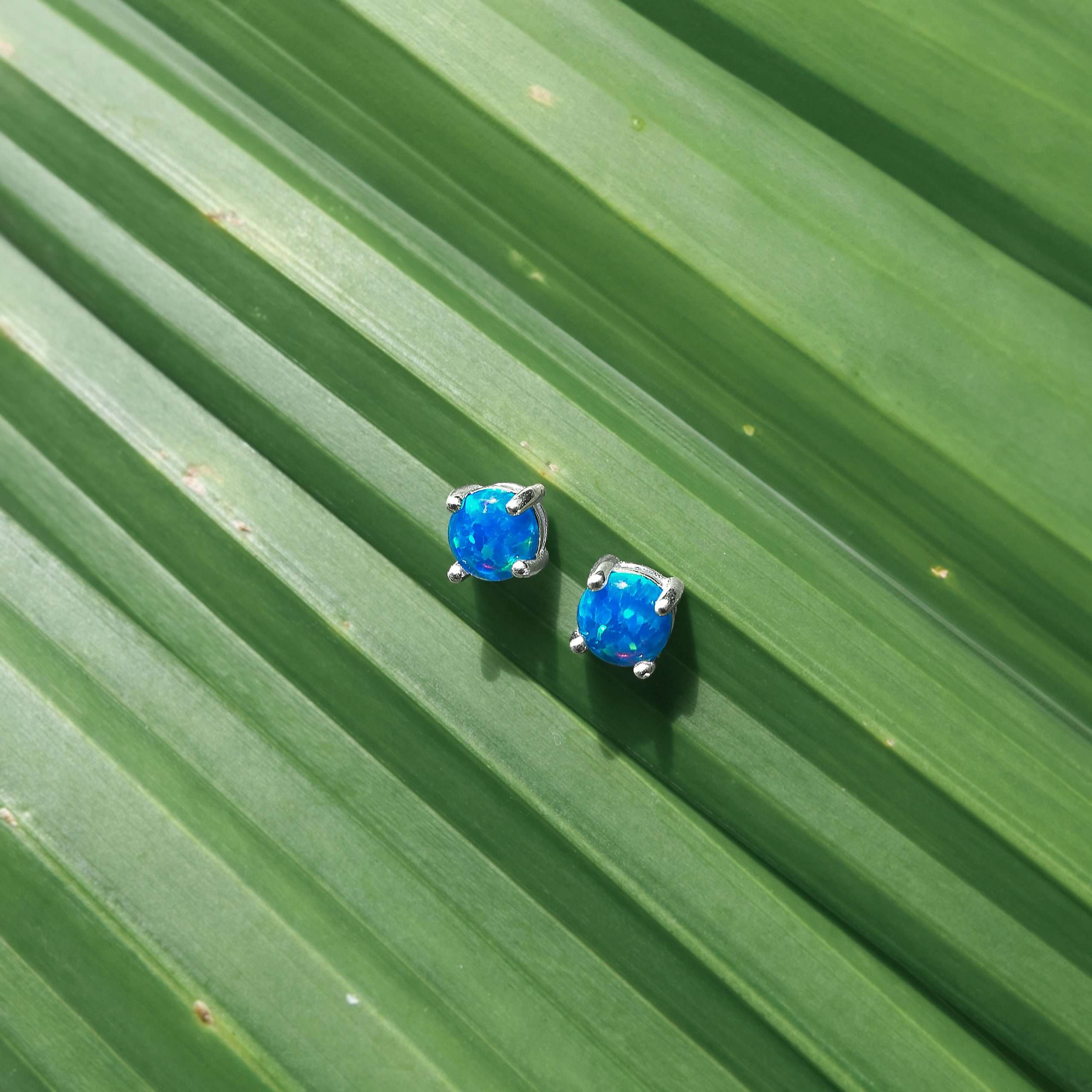 23564<br>ear stud Opal prongs sm - Image 2