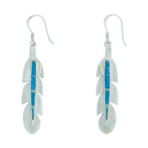 E-0741S<br>earring Inlay lg feather