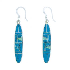 E-2228S<br>earring Inlay lg long oval