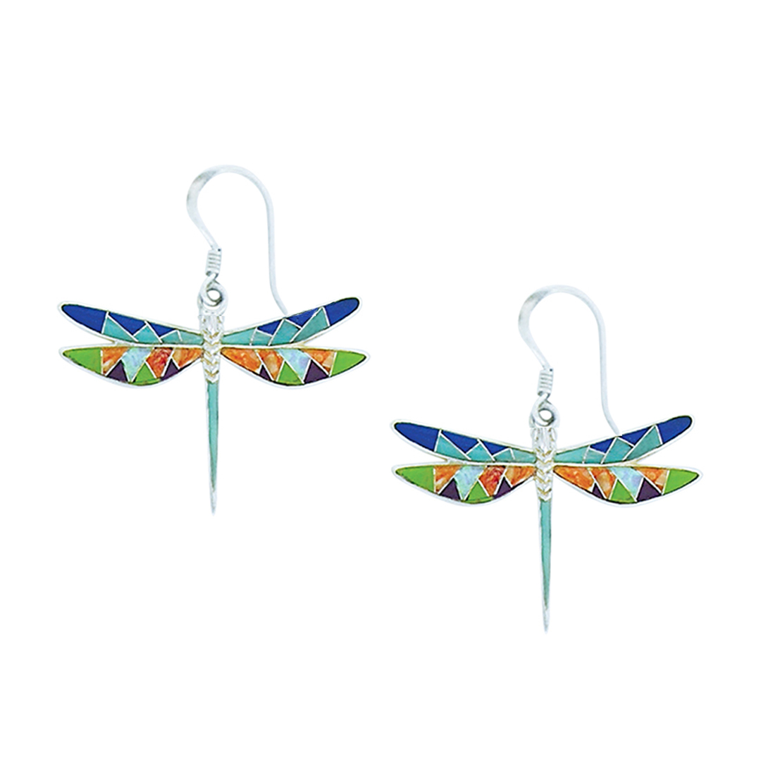 E-2296Searring Inlay dragonfly