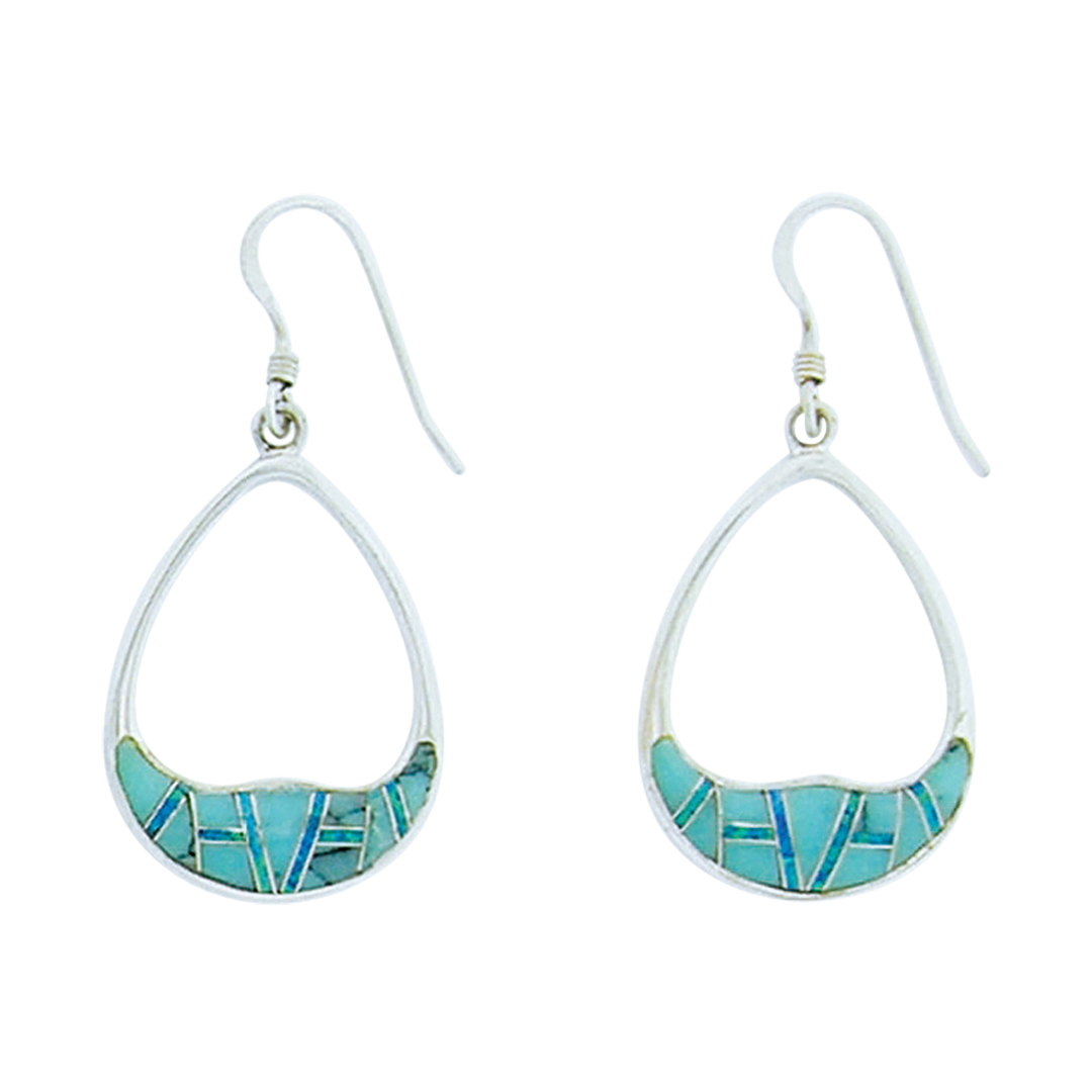 E-2316Searring Inlay wide teardrop
