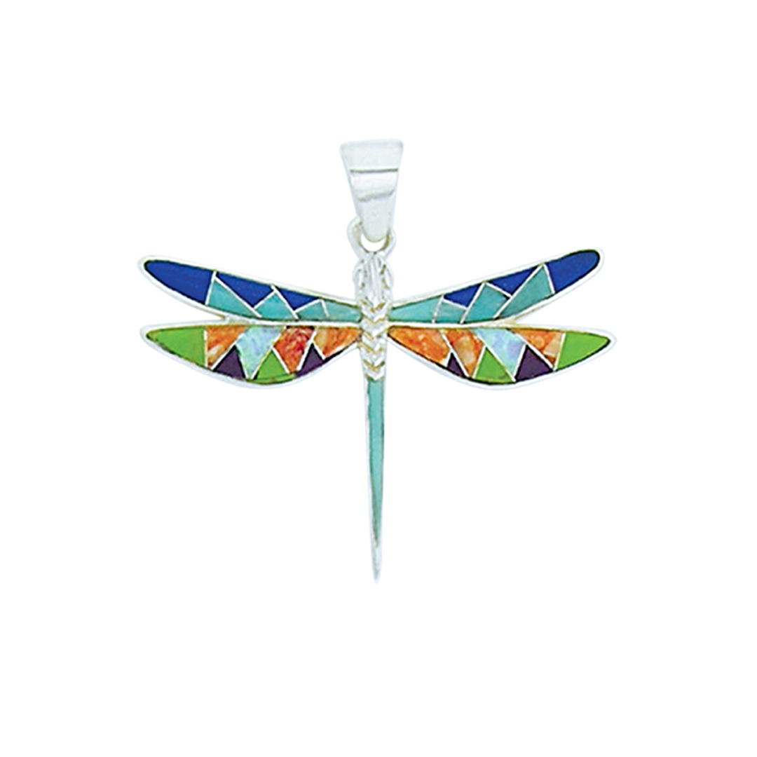 P-2296Spendant Inlay dragonfly