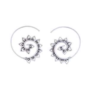 26672<br>earring mini spiral threader point tribal design