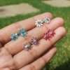 26602<br>ear stud dainty flower 4 assorted colors - Thumbnail Image 3