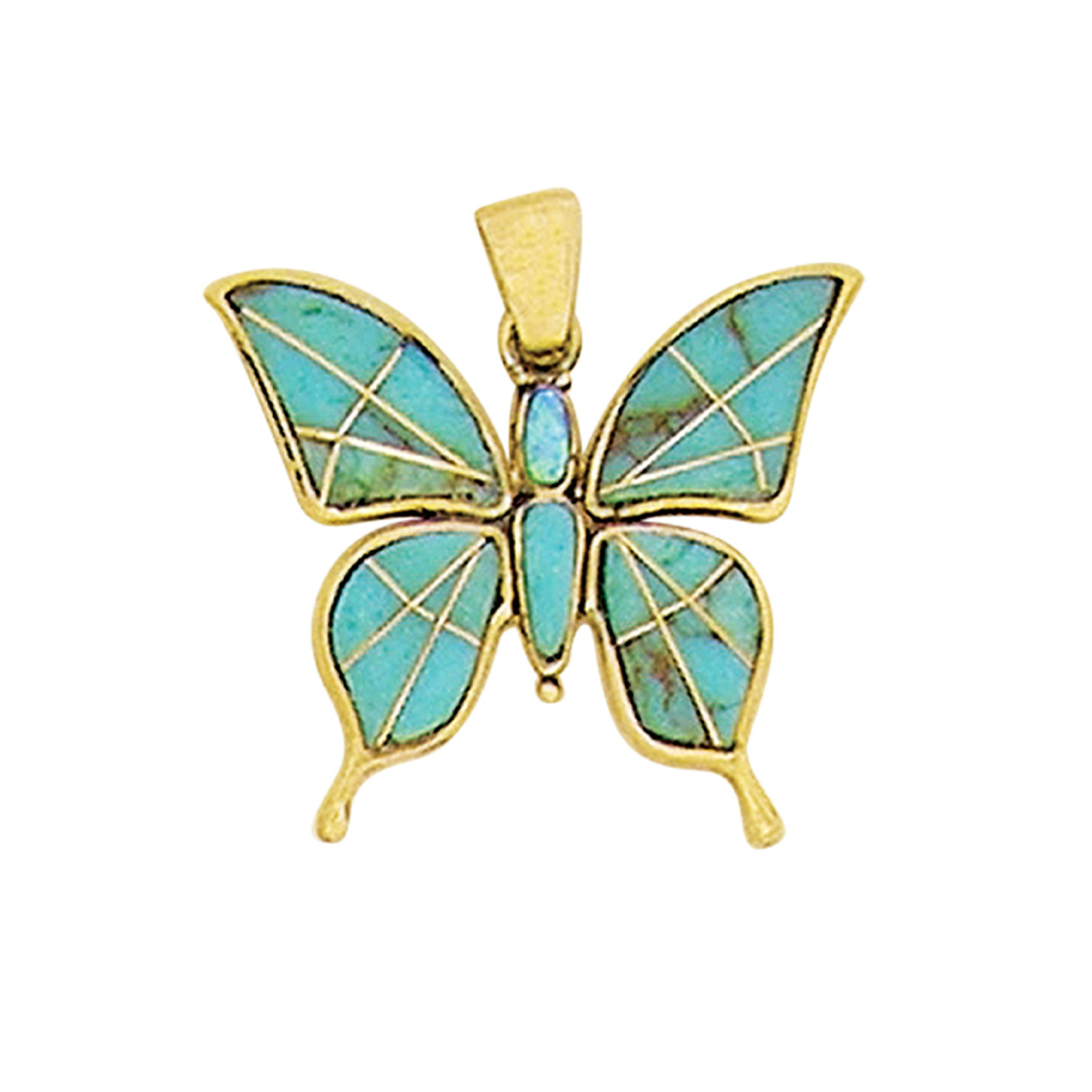 OPP-0889LB-Close-Out  pendant butterfly large pointy - pendant is sold without chain or cord