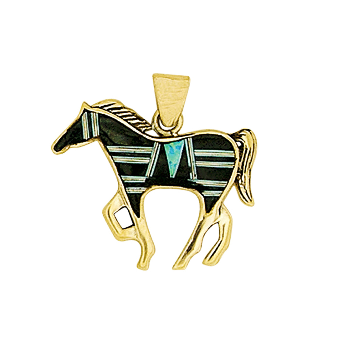 OPP-1089B-Close-Out  pendant horse contemporary - pendant is sold without chain or cord