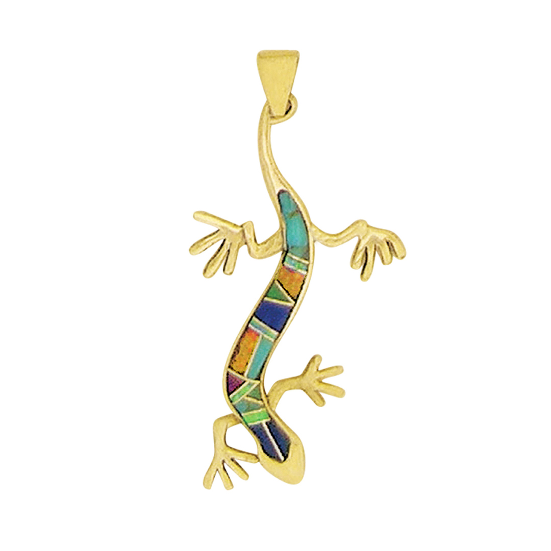 OPP-2164B-Close-Out  pendant gecko long - pendant is sold without chain or cord