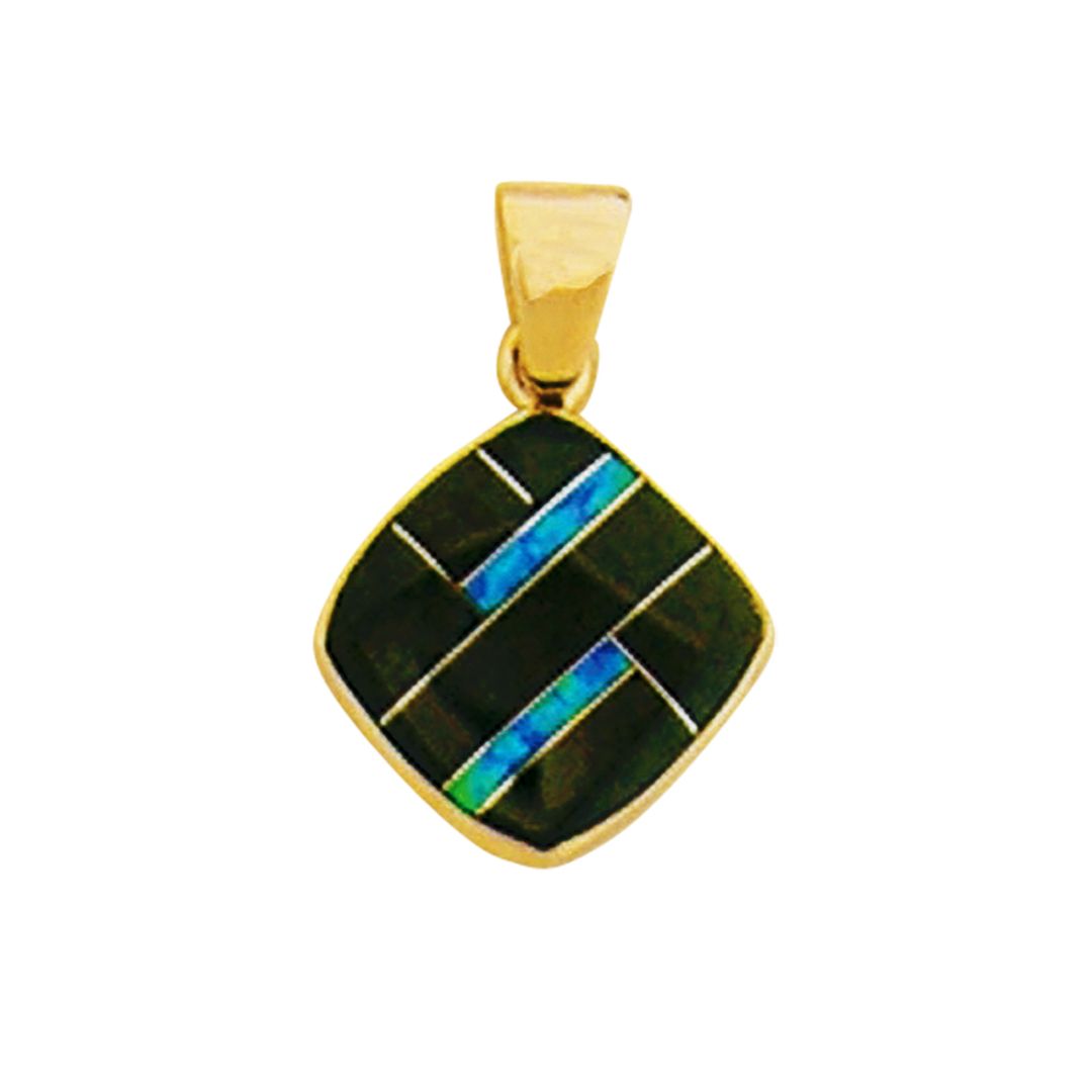 OPP-2241B-Close-Out  pendant inlay diamond shape - pendant is sold without chain or cord