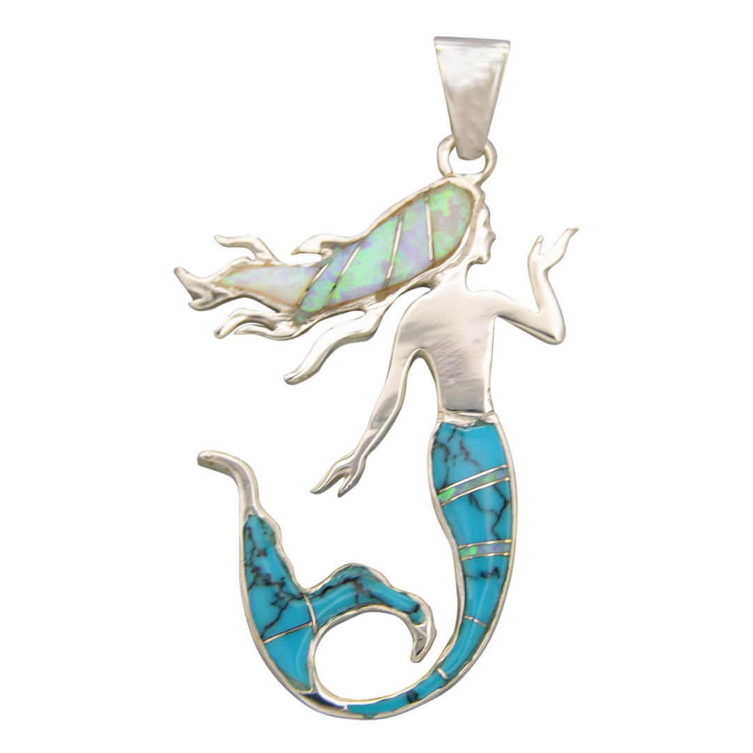 P-2351S pendant inlay mermaid