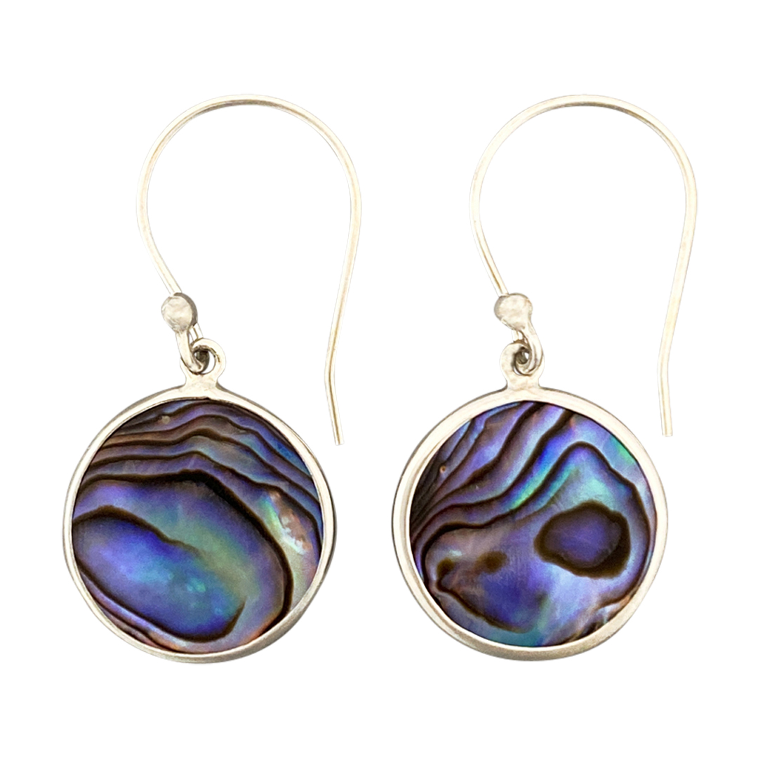 27172-Close-Out  Sterling Silver, ear stud moon w/CZ's & white opal- Rhodium Plated