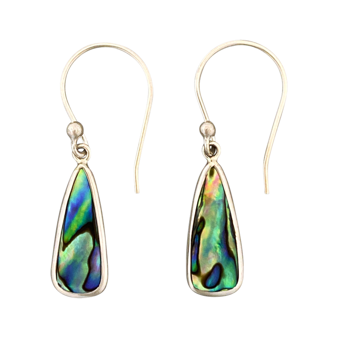 27172-Close-Out  Sterling Silver, ear stud moon w/CZ's & white opal- Rhodium Plated